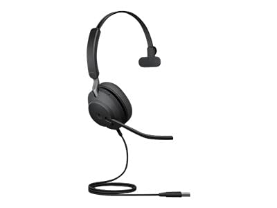 Jabra Evolve2 40, MS Mono Casque Avec fil Arceau Bureau/Centre d'appels USB Type-A Bluetooth Noir