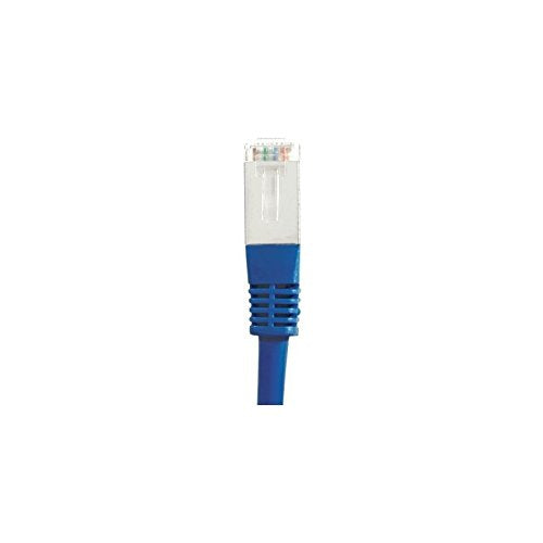 Cordon RJ45 catégorie 6 S/FTP bleu - 0,15 m