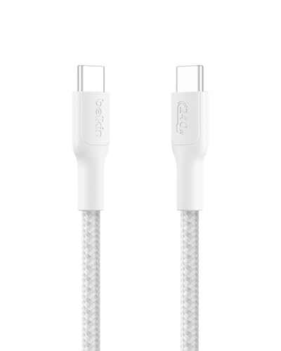 BELKIN USB-C TO USB-C 240W 2.0 BRAIDED PCR 1M WHITE