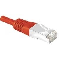 Cordon RJ45 catégorie 6 S/FTP rouge - 0,5 m