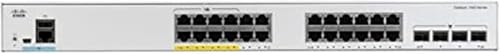 CISCO Catalyst 1000 24-Port Gigabit PoE+ PoE Budget 370W 4 x 1G SFP Uplinks LAN Base