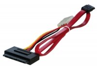MCL Câble SATA interne avec alimentation molex mâle - 0.5m