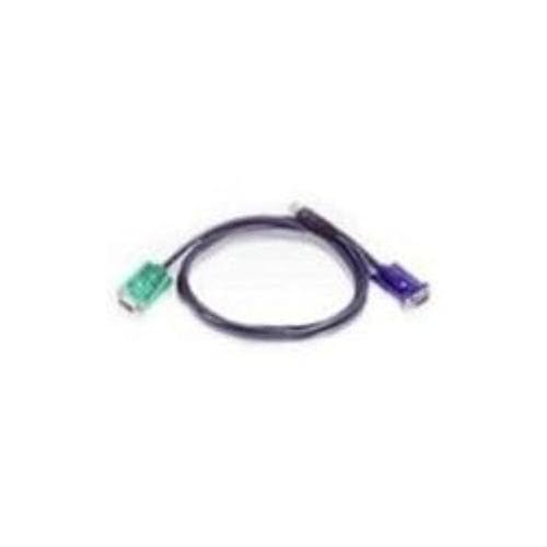 ATEN Câble KVM USB 1,2m avec SPHD 3 en 1 - 1,2 m - VGA - Noir - HD-15 + USB A - SPHD-15 - Mâle