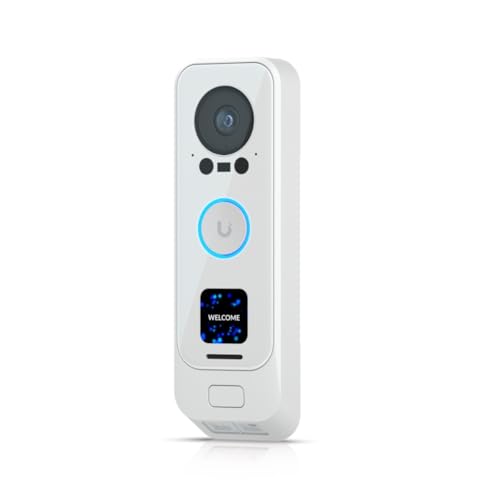 Ubiquiti UVC-G4 Doorbell Pro PoE Kit-White Sonnette et carillons a double caméra PoE avec fonctionnalités avancées d'IA et d'utilisabilité, couleur blanche.