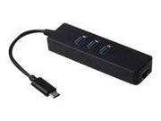 USB Type-C Gigabit Ethernet+hub 3 ports