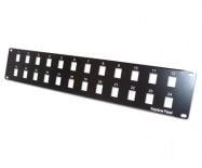 Panneau de brassage 19" 2U 24 ports UTP keystone