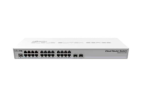 Mikrotik CRS326-24G-2S+RM commutateur réseau L2 Gigabit Ethernet (10/100/1000) Connexion Ethernet, supportant l'alimentation via ce port (PoE) Gris