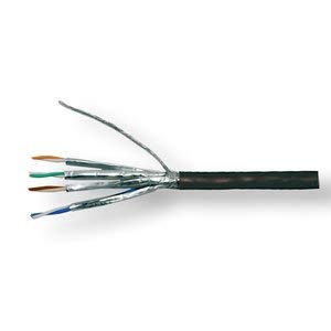MCL Cat6A twisted pair S/FTP LSZH patch cable 100m Black