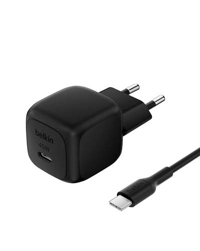 BELKIN 45W USB PD Wall Charger with PPS WHT w/ 1m 3aMP PVC C-C Cable