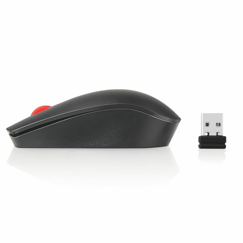 Lenovo ThinkPad Essential Wireless Mouse - Souris - laser - 3 boutons - sans fil - 2.4 GHz - récepteur sans fil USB - ThinkRed