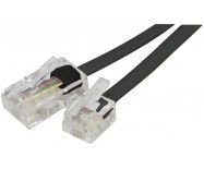 Cordon téléphonique RJ11 / RJ45 noir - 3 m