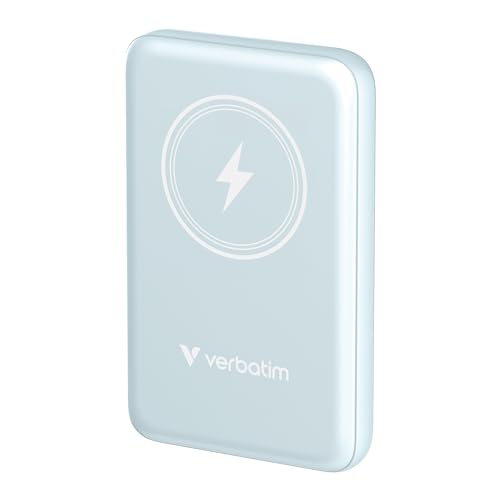 VERBATIM CHARGE N GO MAGNETIC WIRELESS POWER BANK 10000 BLUE WCF (P)
