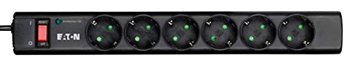 EATON Protection surtension - 2500 W - 6 sorties 220 - 250 V - Noir,Blanc (PS6D)