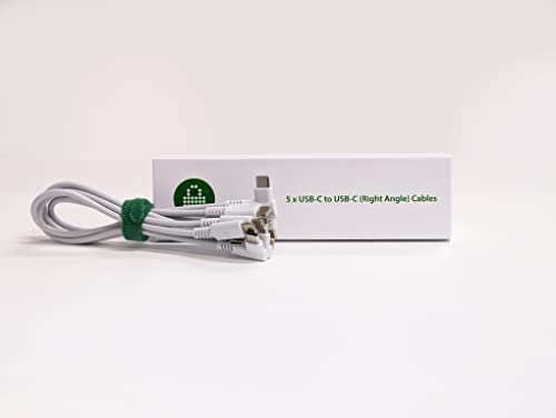 LOCKNCHARGE Lot de 5 cordons USB-C coudés 0,3 m