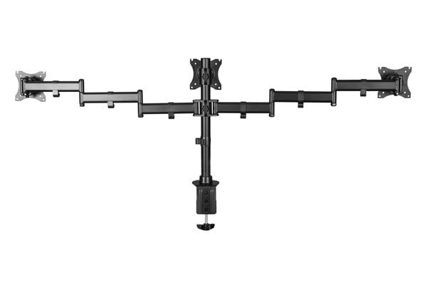 DACOMEX Support de bureau D27-100CG-3 3 écrans 13-27"