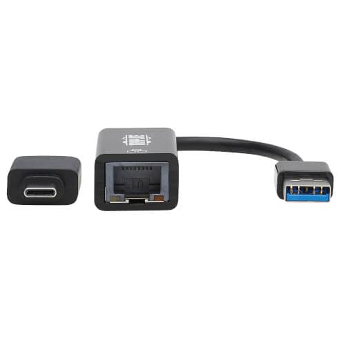 EATON USB-C USB-A to RJ45 Gigabit Ethernet Network Adapter 2xM/F USB 3.2 Gen 1 Black