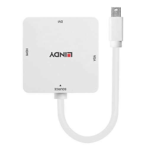 LINDY Adaptateur Mini DP 1.2 vers HDMI 4K30 DVI VGA