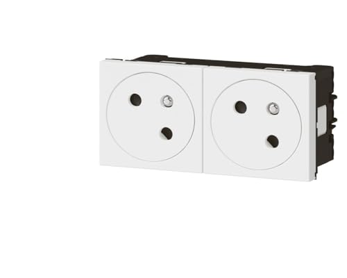 LEGRAND Prise secteur Mosaic double 45x45 45° 10/16 A