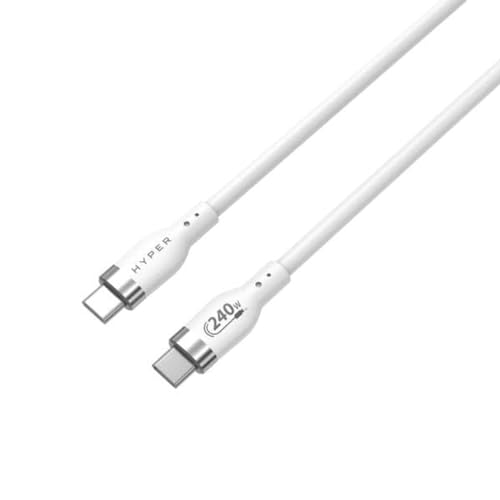 TARGUS HYPER 2M Silicone 240W USB-C Charging Cable - White