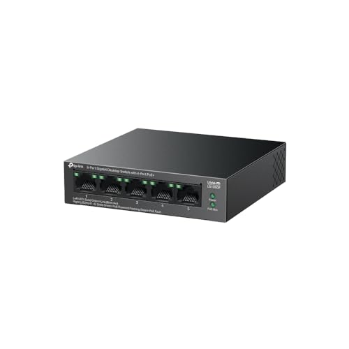 TP-LINK 5-Port Gigabit Switch de bureau with 4-Port PoE+