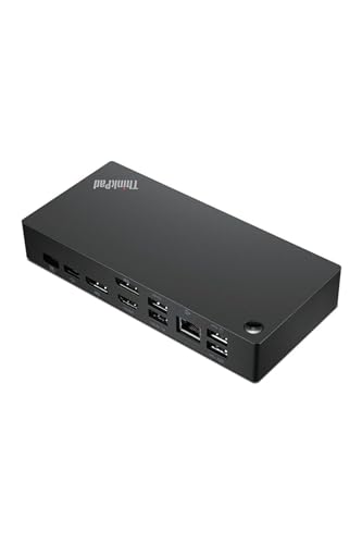 LENOVO ThinkPad Universal USB-C Dock - Station d accueil - USB-C - HDMI 2 x DP - GigE - 90 Watt - ThinkRed