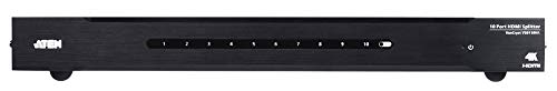 Répartiteur HDMI 4K a 10 ports - HDMI - 10x HDMI - 4096 x 2160 pixels - Noir - Métal - 4K Ultra HD