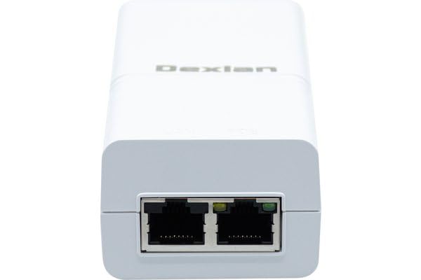 DEXLAN Injecteur PoE Gigabit Ethernet 802.3af 15,4W