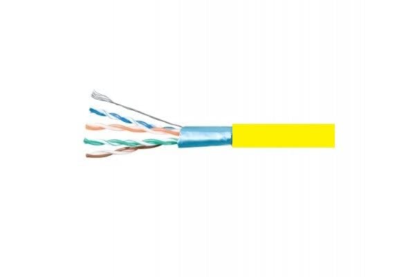 Câble multibrin F/UTP CAT6A LS0H jaune - 305 m