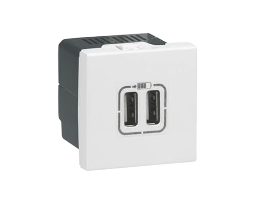 LEGRAND Plastron Mosaic 45x45 chargeur 2 ports USB