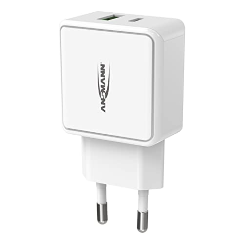 CHARGEUR SECTEUR 1 PORT USB Type-A QC + 1 PORT USB Type-C PD BLANC