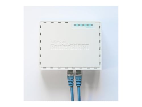Mikrotik RB750GR3 Routeur connecté Gigabit Ethernet Turquoise, Blanc