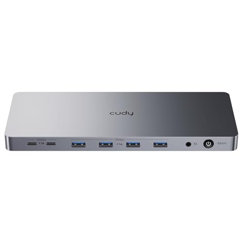 Cudy CS700 station d'accueil Avec fil USB 3.2 Gen 2 (3.1 Gen 2) Type-C Gris