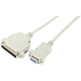 Cordon série Null Modem DB9F à DB25M - 3,00m