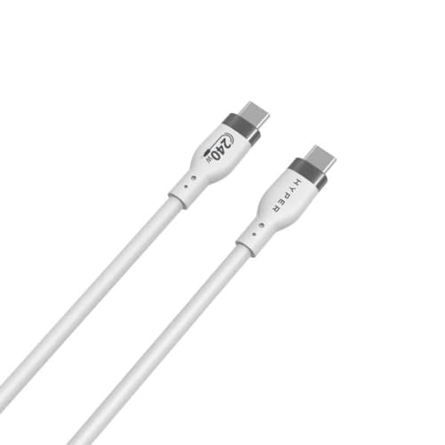 TARGUS HYPER 2M Silicone 240W USB-C Charging Cable - White