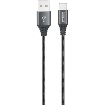 URBAN FACTORY BRAIDEE CABLE EN NYLON TRESSE USB-C 1.50M