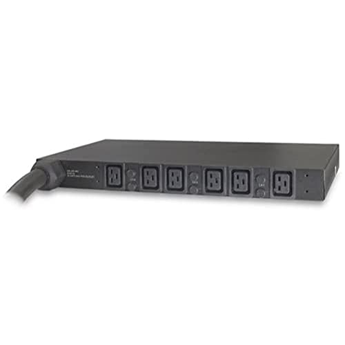APC Basic Rack PDU Rack AC 208V 3-phase input Hubbell CS8365C output connectors 6 IEC 60320 C19 1U 2.4m cord