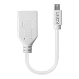 LINDY Câble adaptateur Mini DP M vers DP F Premium blindé