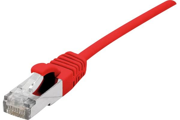 DEXLAN Cordon RJ45 CAT 6A S/FTP LSOH Ultra Fin rouge - 0,3 m