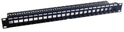 MCL Kit panneau Noir embases Cat 6 bl blindees - 24 voies