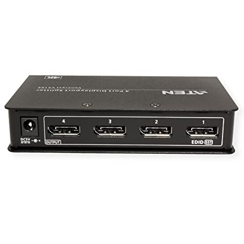 Répartiteur DisplayPort True 4K a 4 ports - DisplayPort - 4x DisplayPort - 4096 x 2160 pixels - Noir - Métal - 4K Ultra HD