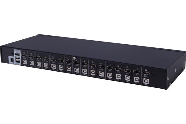 DEXLAN KVM SWITCH 16 Ports HDMI 4K/ USB 2.0 avec câbles