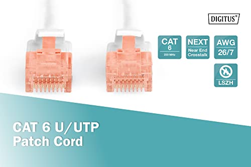 Digitus DK-1617-010/WH câble de réseau Blanc 1 m Cat6 U/UTP (UTP)