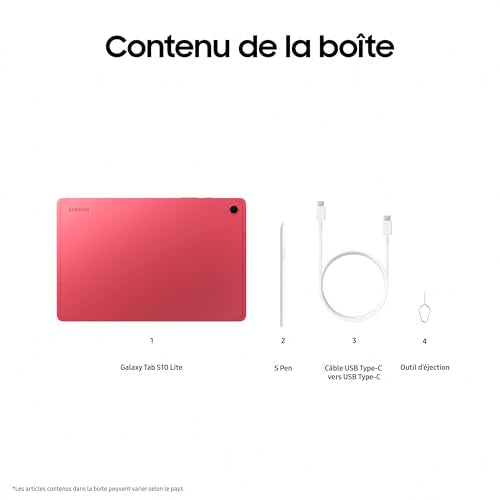 "Samsung SM-X400 128 Go 27,7 cm (10.9"") 6 Go Wi-Fi 6 (802.11ax) Corail, Rouge"