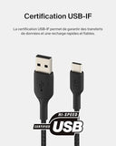 BELKIN BOOST CHARGE USB-A to USB-C Cable Braided 1M Black