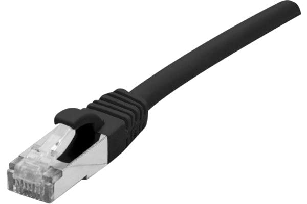 Cordon RJ45 sur câble catégorie 7 S/FTP LSOH snagless noir - 0,5 m