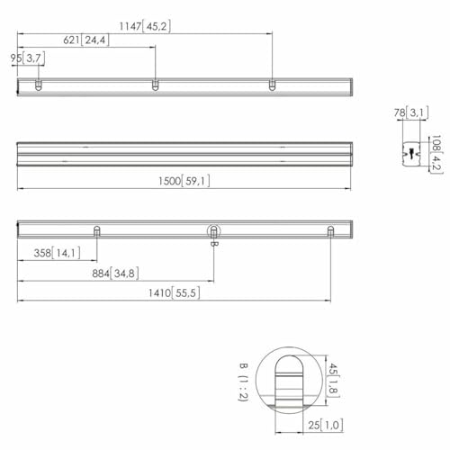 PUC 2715 Pole 150cm black