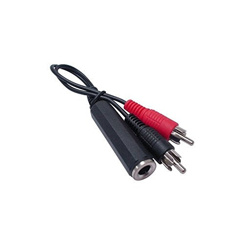 Adaptateur Jack 6.35 mm vers 2 x RCAM - 0,10 m