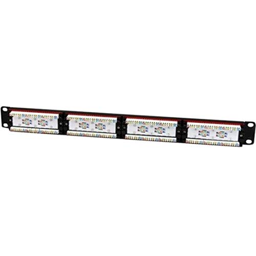 24 Port 1U Rackmount Cat6 Patch Panel