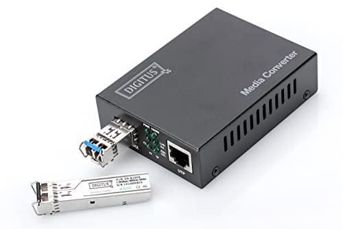 Digitus DN-82130 convertisseur de support réseau 1000 Mbit/s Noir