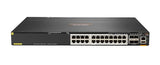 HPE Aruba 6300M Switch 24 Port Smart Rate 1/2.5/5GbE Class 6 PoE and 4 Port SFP56 Layer 3 Stackable 1U CX Mobile App NetEdit
